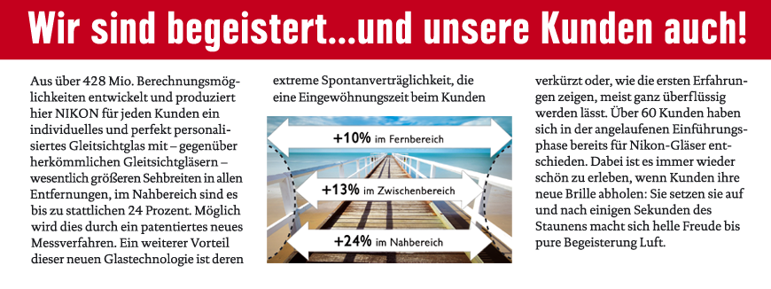 Optikhelden - Neues Super-Gleitsichtglas. Eine Weltneuheit von Nikon.